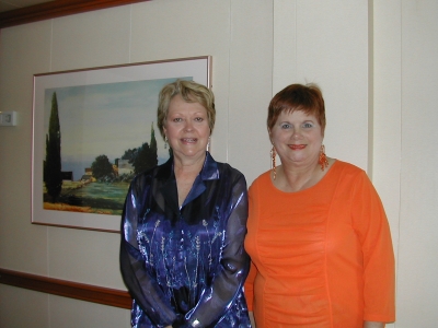 Donna and Jane dressed up.