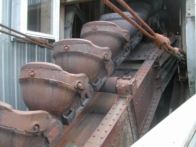 Dredge shovels.