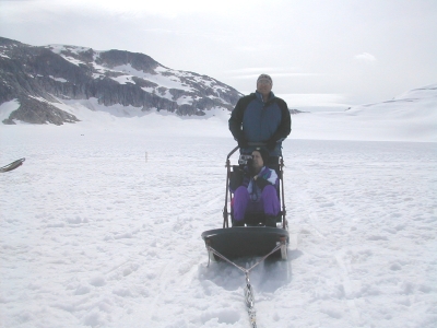 Sledding.