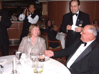 Sherry and Steve celebrate.