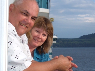 Steve and Sherry on the balcony.