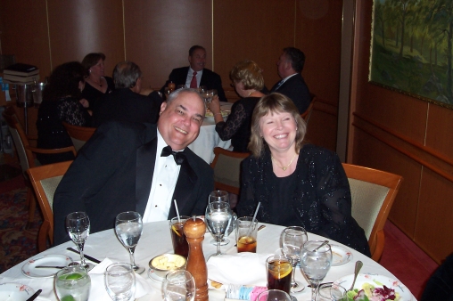 Steve and Sherry dressed up.